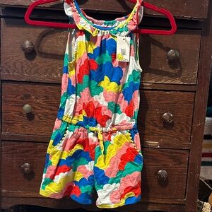 Boden Multicolor Scallop Kids Romper 5-6y NWT
